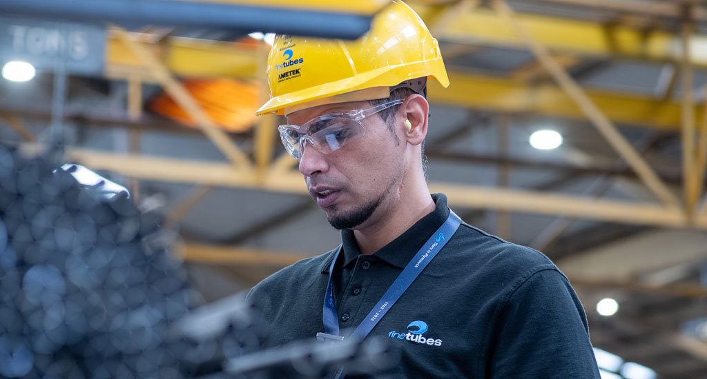 High-precision metal material manufacturing at AMETEK Specialty Metal Products.